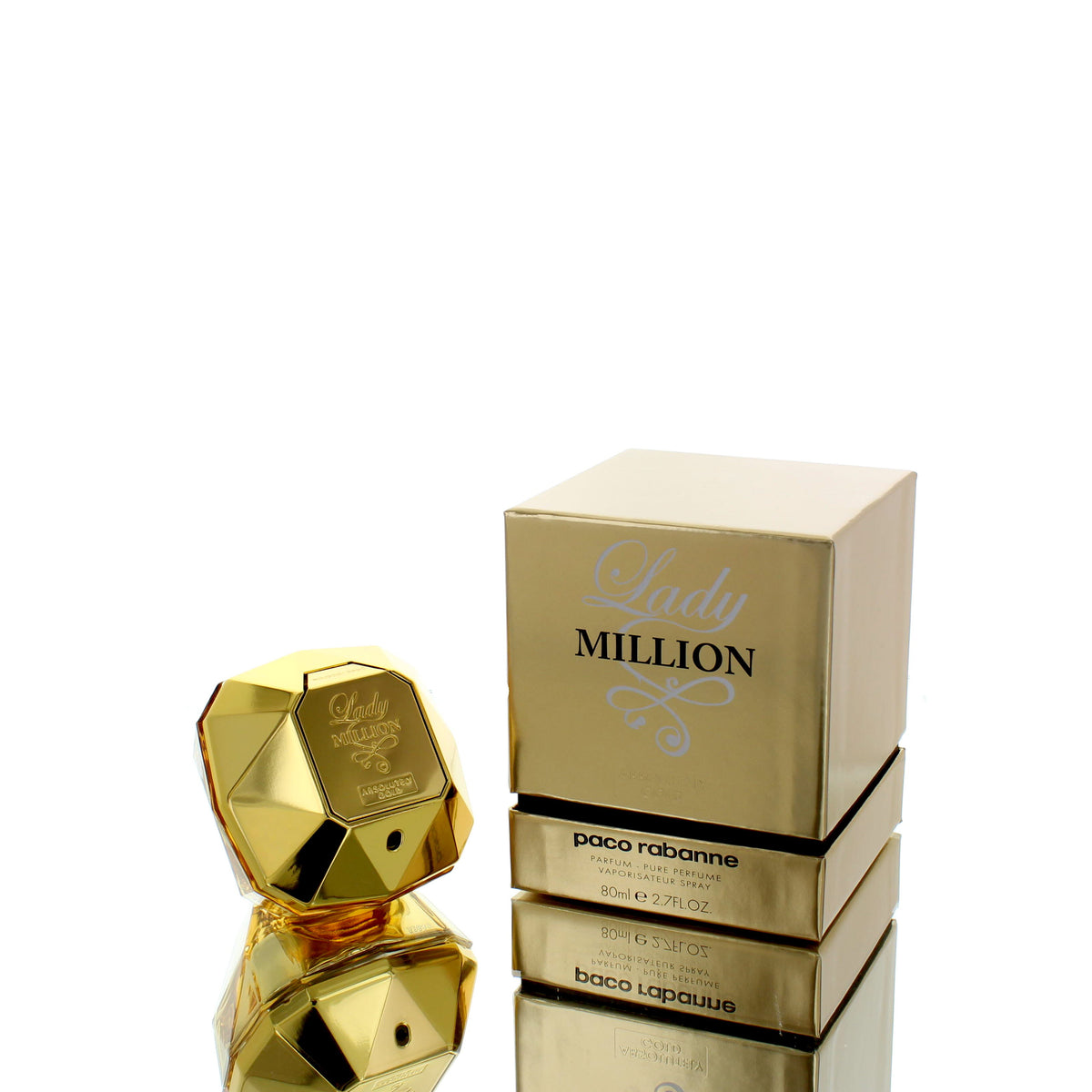 Absolutely Gold Lady Million Pure Parfum by Rabanne For Woman Eau De Parfum Perfume Boxed