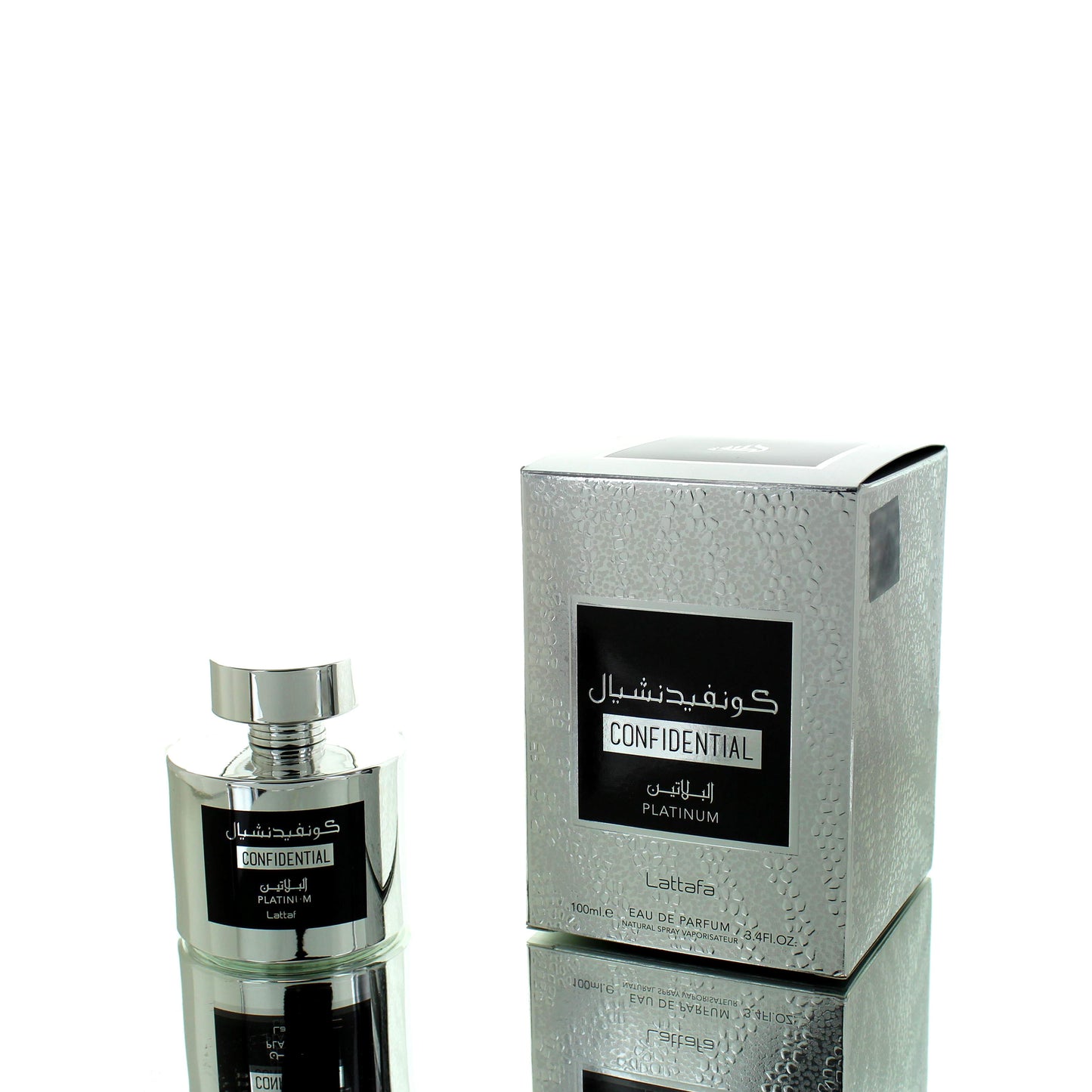 Lattafa Confidential Platinum For Man Eau De Parfum Perfume Boxed