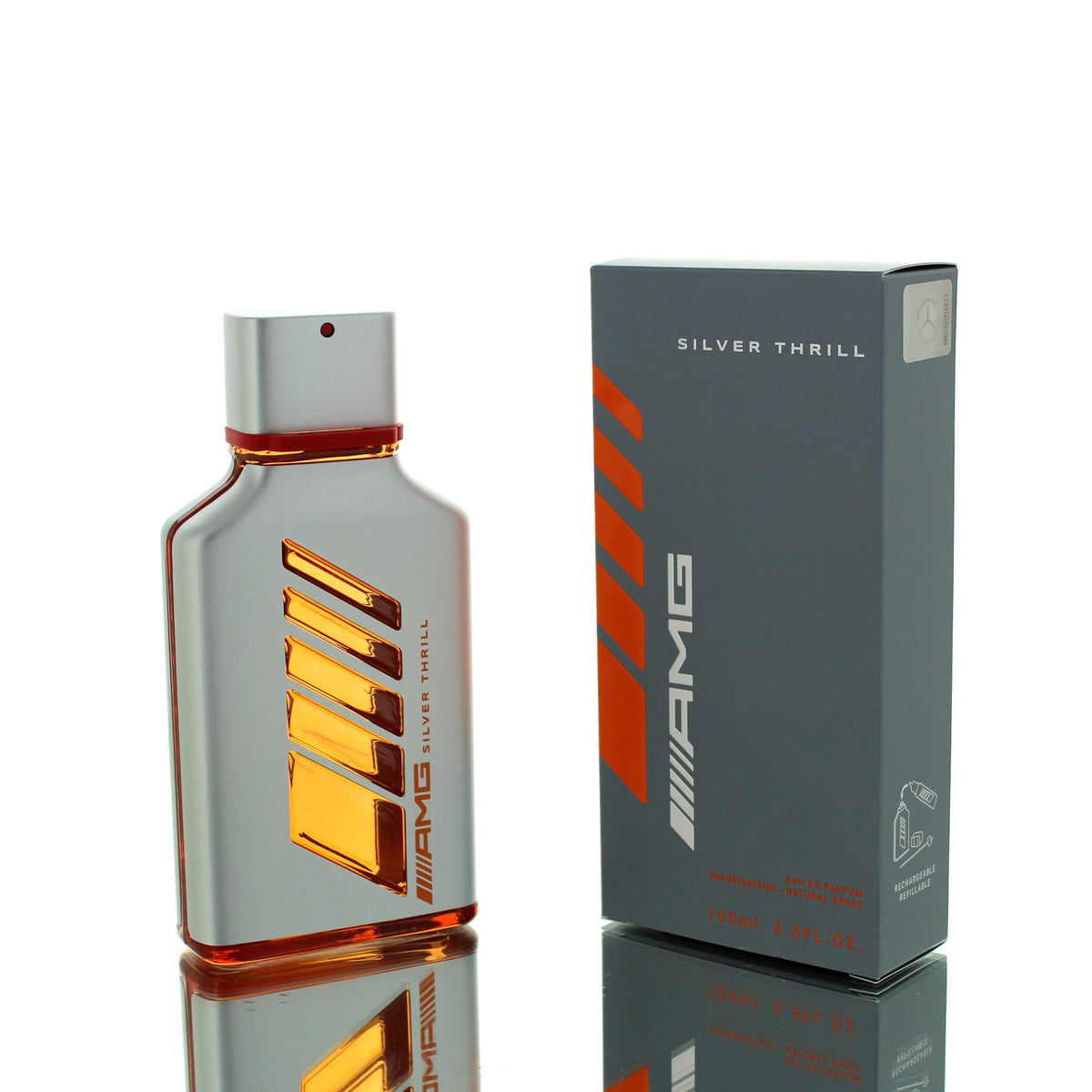Mercedez Benz AMG Silver Thrill For Man Eau De Parfum Perfume Boxed