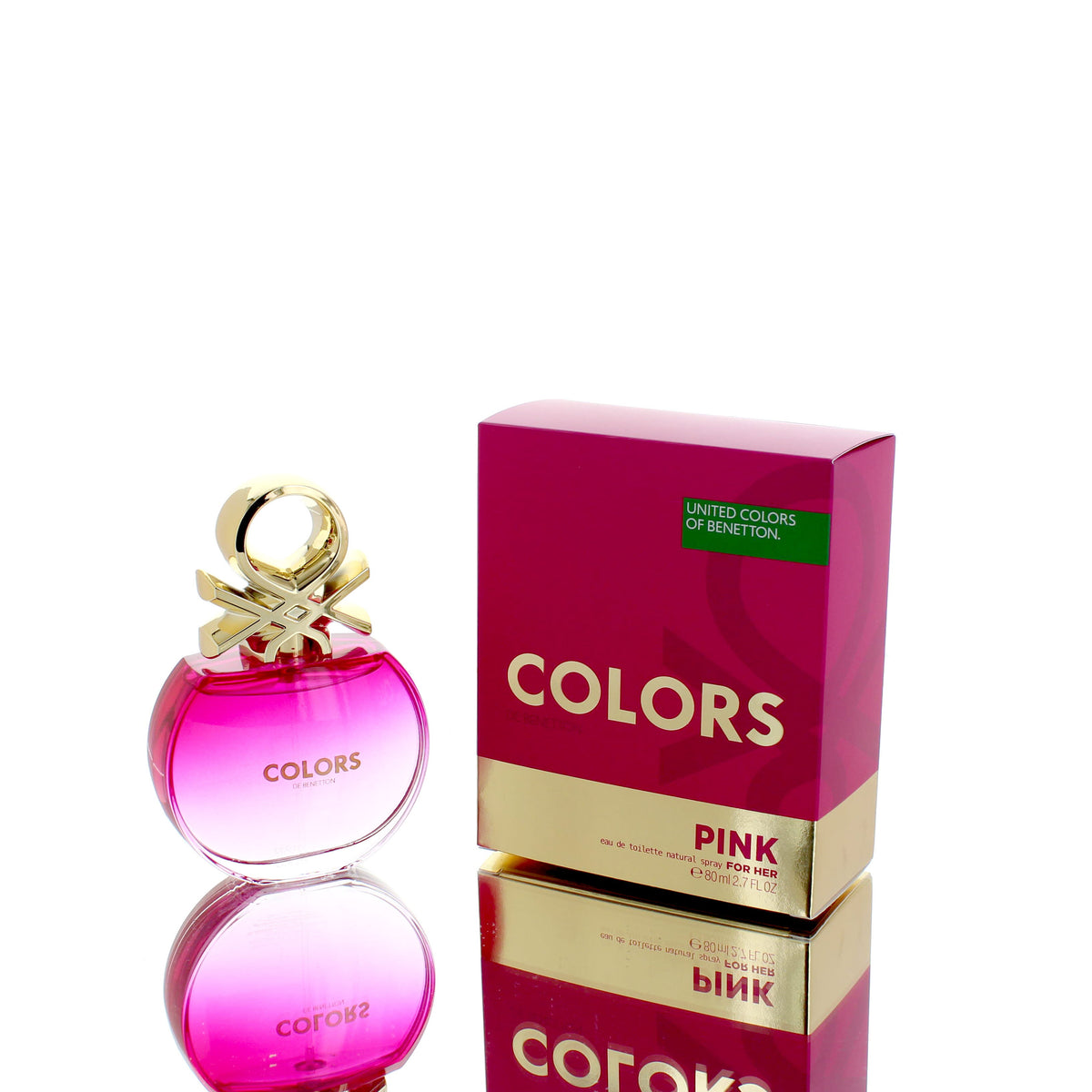Benetton Colors Pink For Woman Eau De Toilette Perfume Boxed