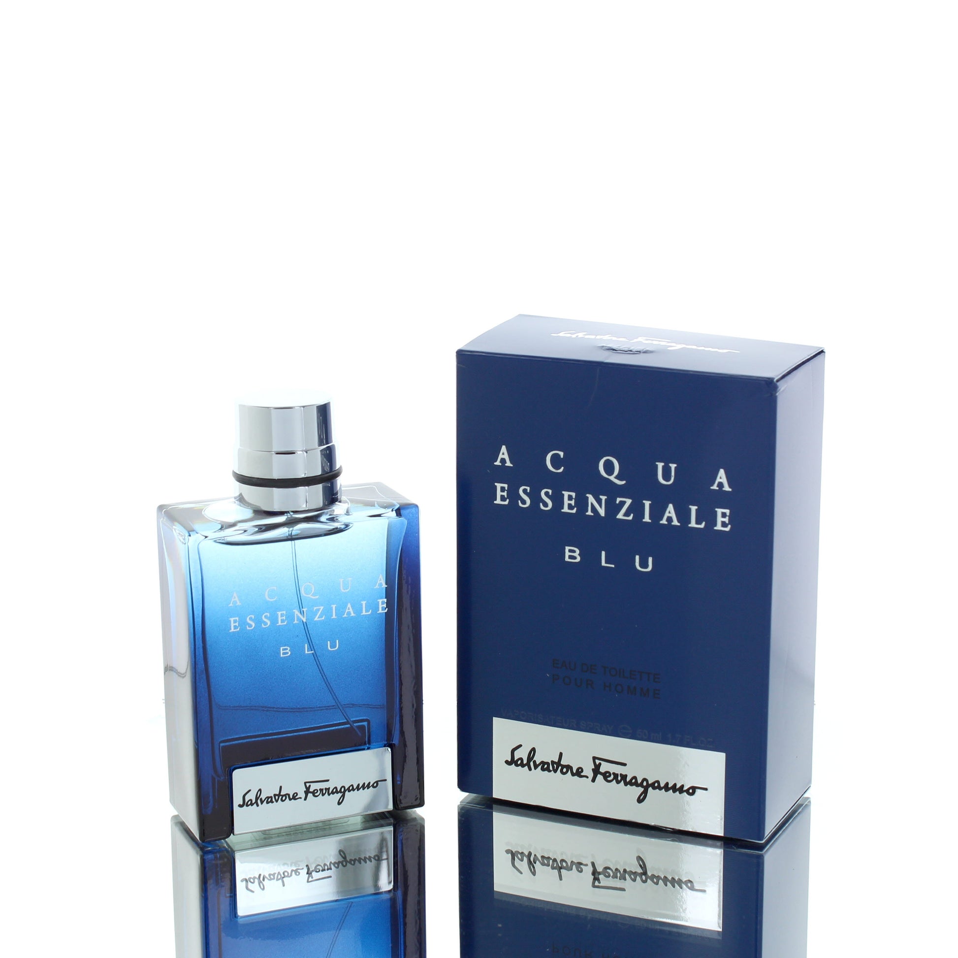 Salvatore Ferragamo Acqua Essenziale Blu For Man Eau De Toilette Perfume Gift Set