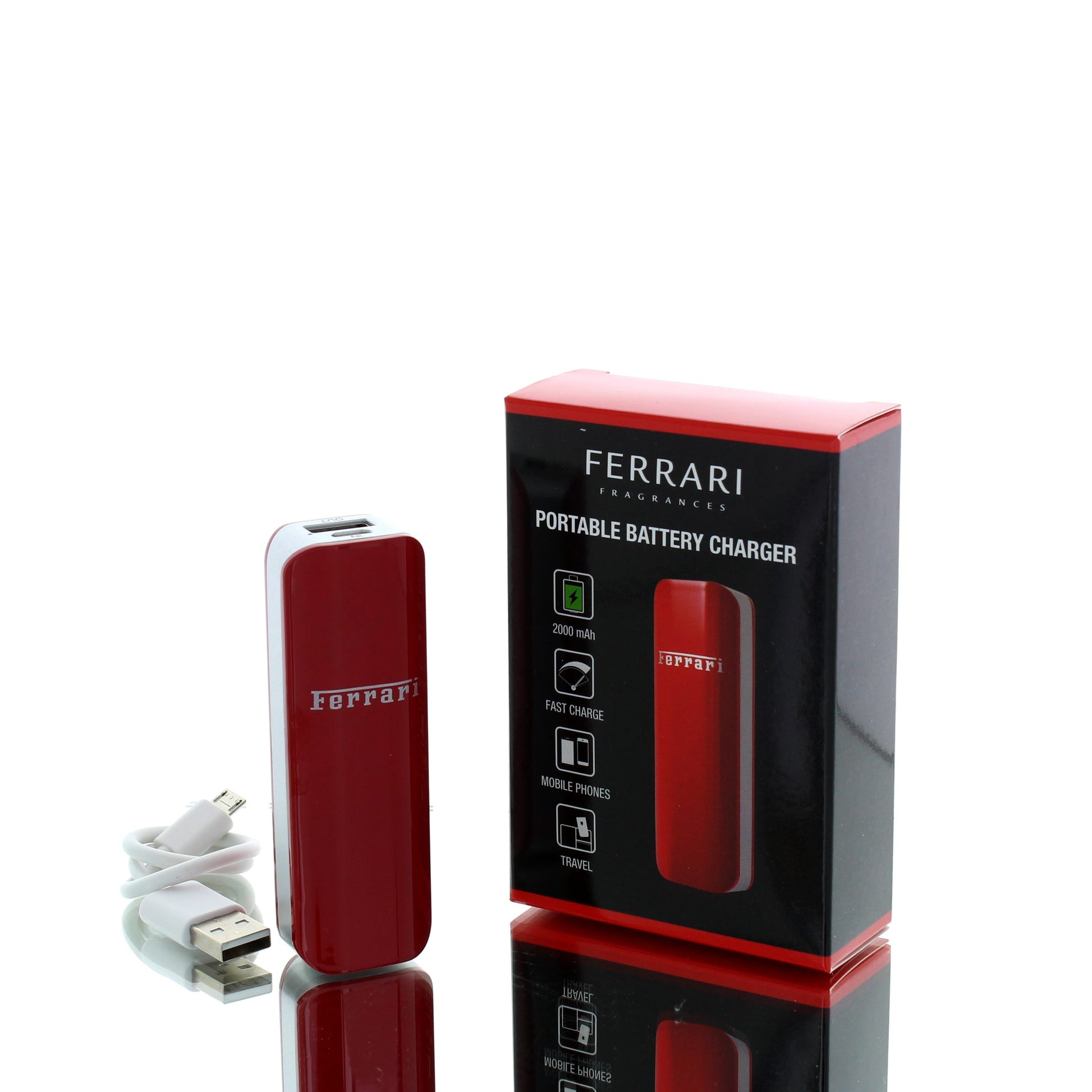 Ferrari Portable Battery Charger For Man/Woman Battery Charger Perfume Boxed
