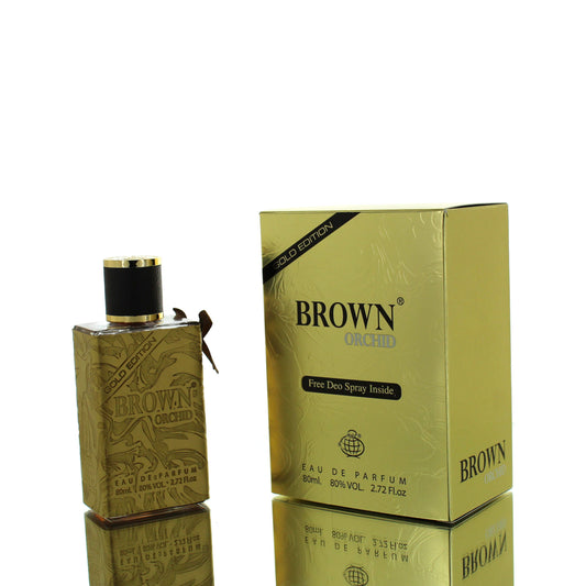 Fragrance World Brown Orchid Gold For Man Eau De Parfum Perfume Boxed