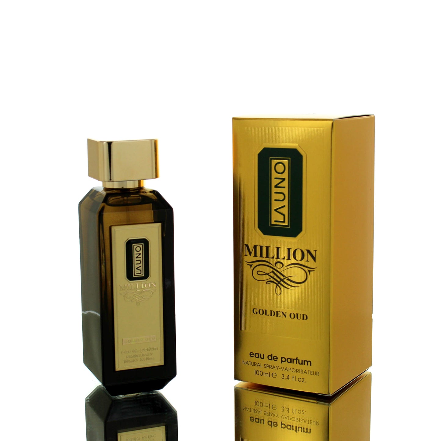 Fragrance World La uno Million Golden Oud (Golden Oud Twist) For Man Eau De Parfum Perfume Boxed