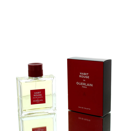 Guerlain Habit Rouge For Man Eau De Toilette Perfume Boxed
