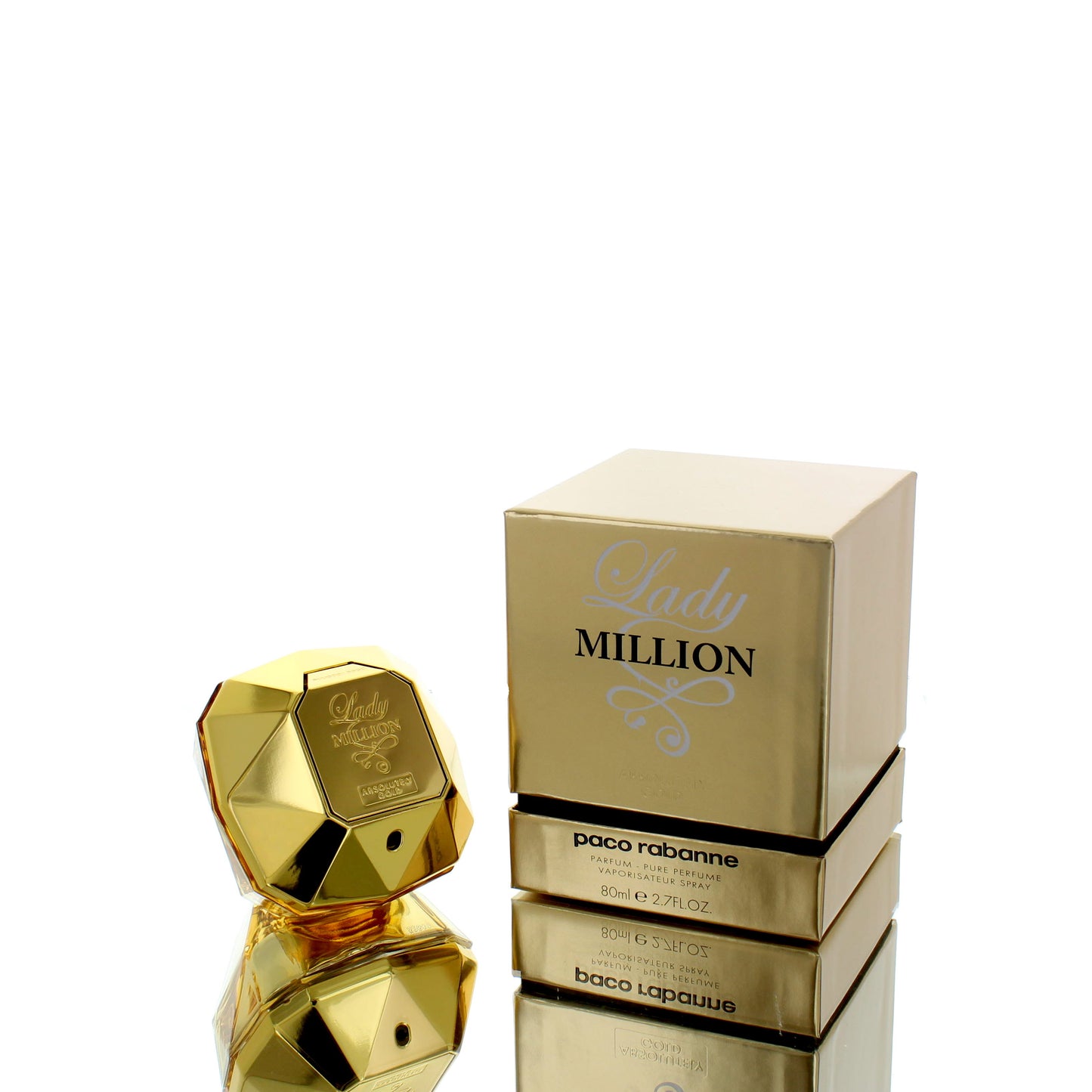 Absolutely Gold Lady Million Pure Parfum by Rabanne For Woman Eau De Parfum Perfume Boxed