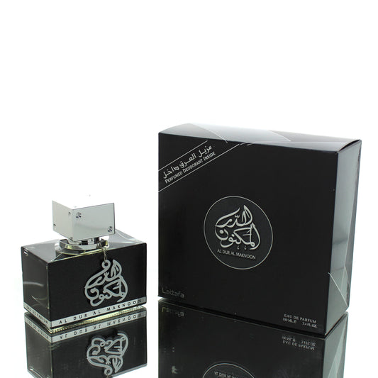 Lattafa Al Dur Al Maknoon Silver (Smoky Aventus Twist) For Man/Woman Eau de Parfum Perfume Boxed