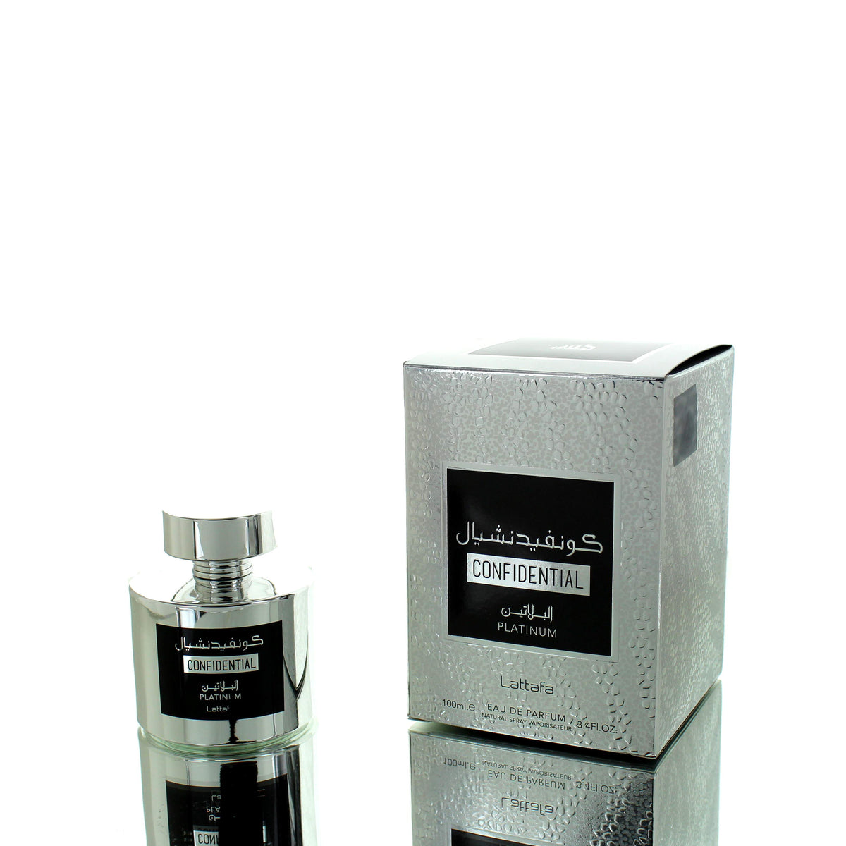 Lattafa Confidential Platinum For Man Eau De Parfum Perfume Boxed