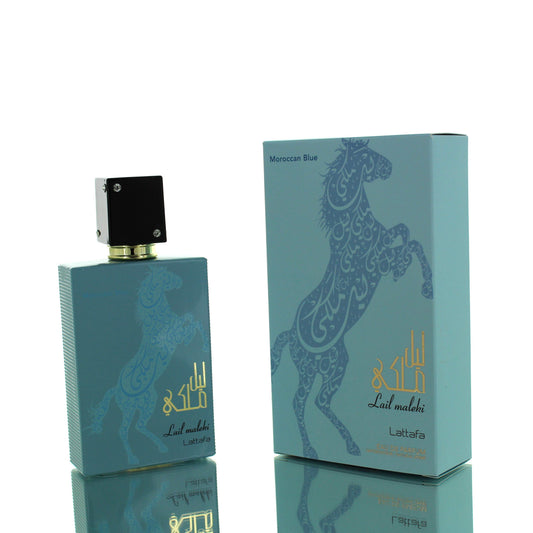 Lattafa Lail Maleki Moroccan Blue For Man/Woman Eau De Parfum Perfume Boxed