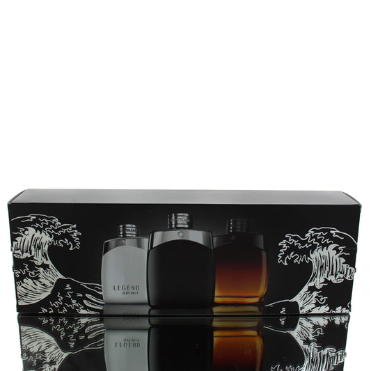 The Best Of Mont Blanc (Legend + Spirit + Night) 3x50ml Trio Kit For Man Eau De Toilette Perfume Gift Set