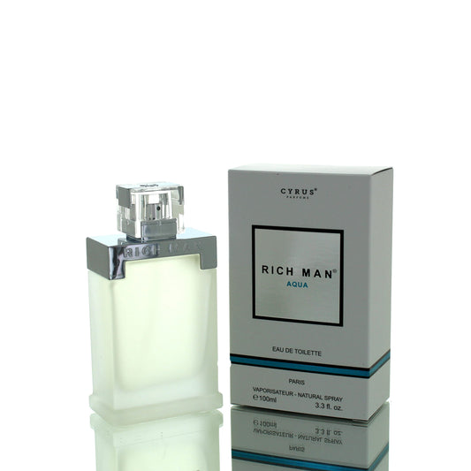 Paris Bleu Parfums Cyrus Rich Man Aqua For Man Eau De Toilette Perfume Boxed