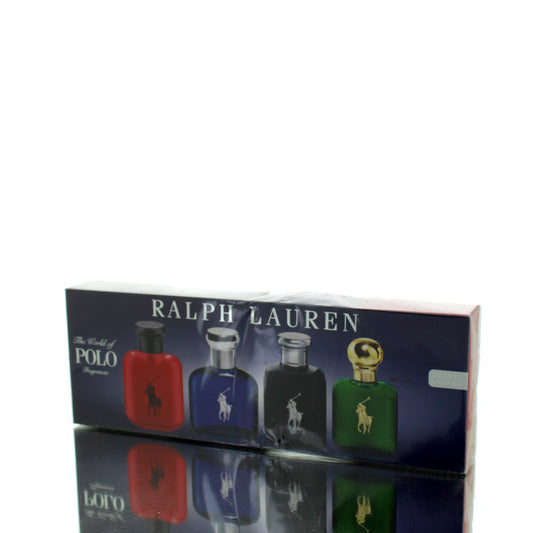 Ralph Lauren Polo Miniatures Set (Green, Red, Blue, Black) For Man Eau De Toilette Perfume Gift Set
