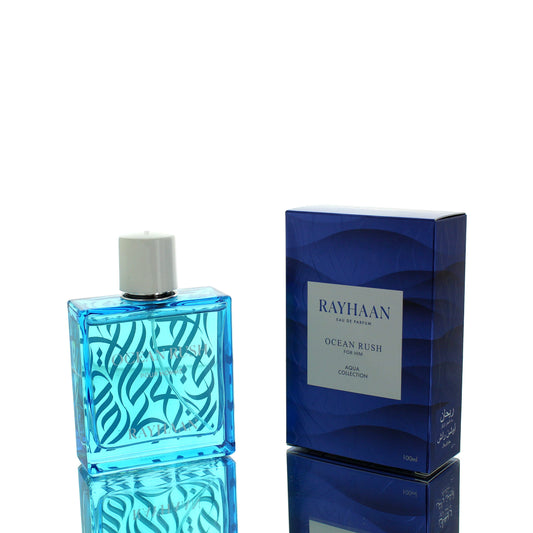 Rayhaan Ocean Rush Aqua For Man Eau De Parfum Perfume Boxed